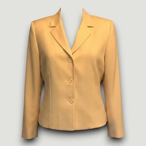 Pendleton Womens Jacket Blazer Sz 6 Wool Yellow Academia Classic Minimalist